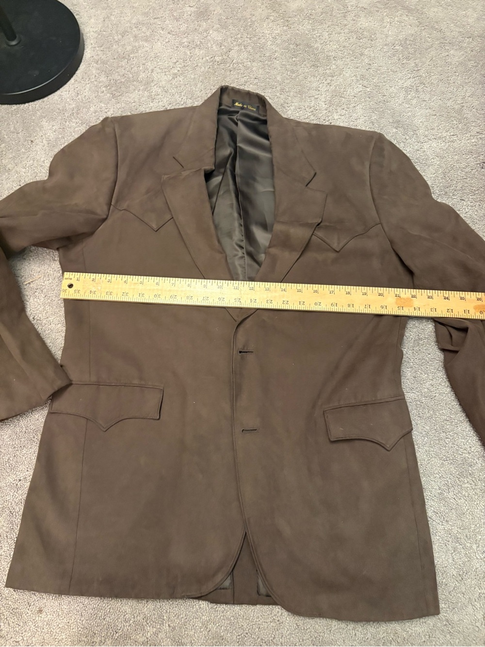 Men's Brown Suede Jacket - Lightweight Shirt Jacket Style